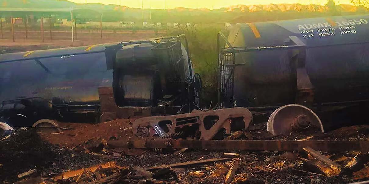 Nuevo descarrilamiento de tren de Ferromex en Sonora; transportaba jarabe de maíz