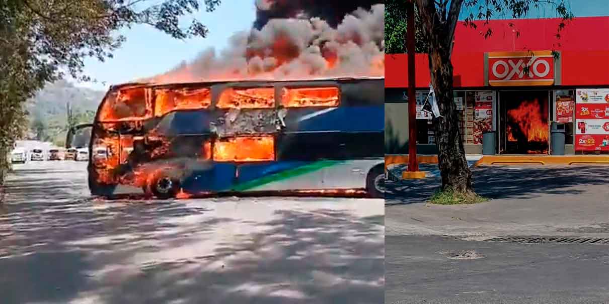 Enfrentamiento entre militares y hombres armados provoca quema de vehículos y negocios en Michoacán