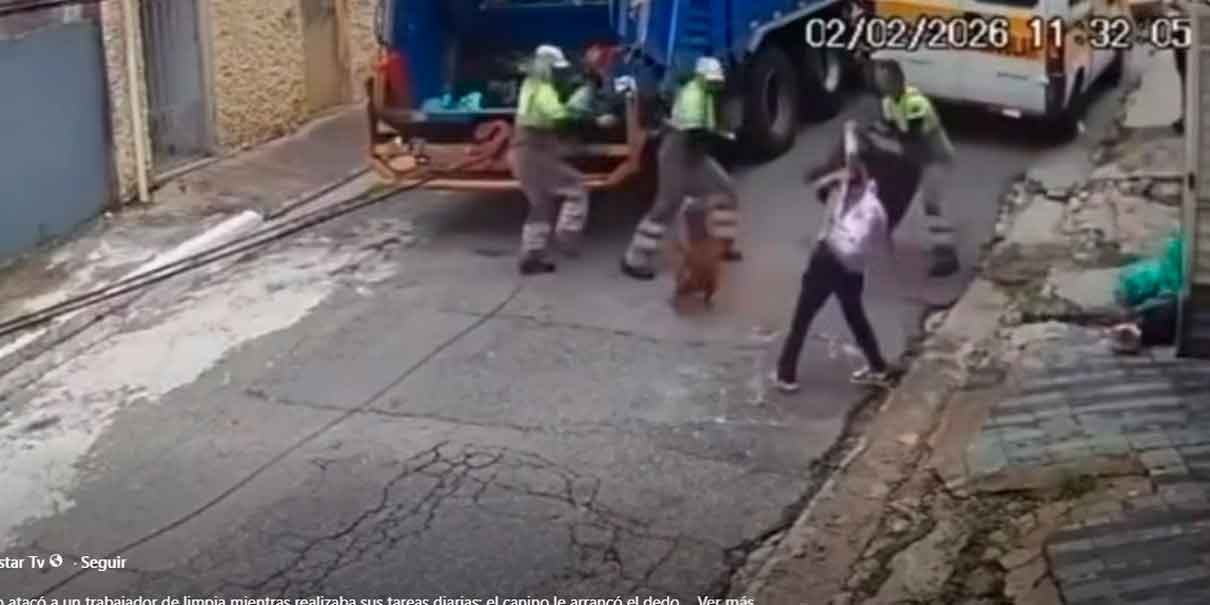Pitbull ataca a trabajadores de limpia mientras recolectaban basura; uno habría perdido un dedo