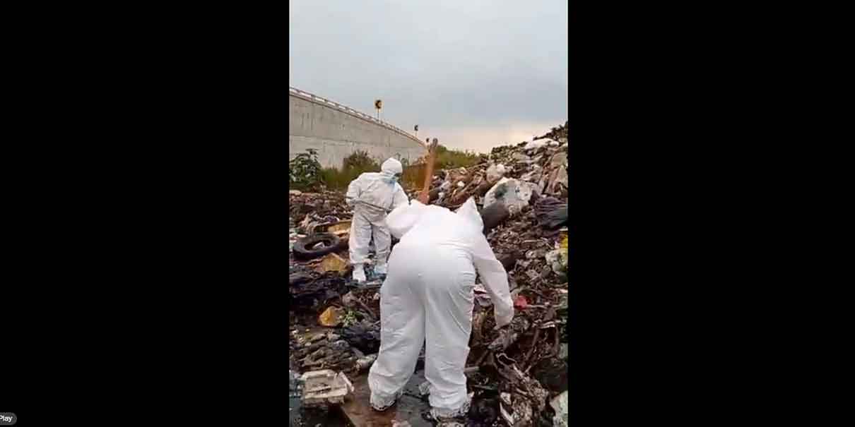 Madres buscadoras hallan a joven con mochila en canal del Edomex. VIDEO