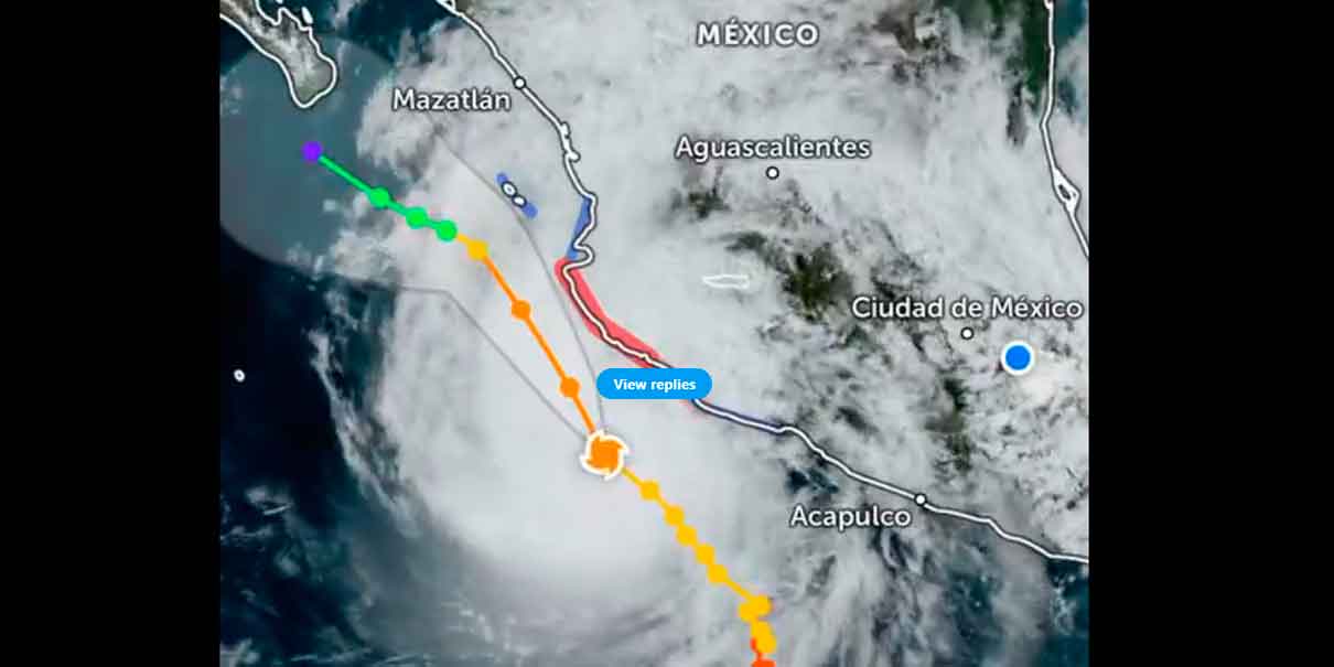 Huracán Trudy categoría 2 se acerca a Colima y Jalisco; alertan por lluvias
