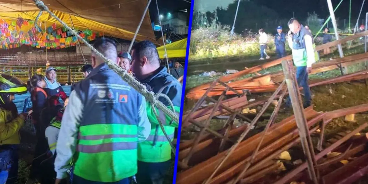 Colapsan gradas en fiesta patronal de Xochimilco; hay 11 lesionados