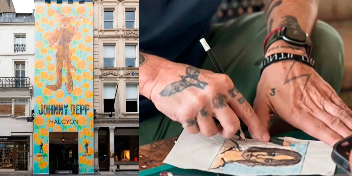 Johnny Depp exhibe sus pinturas en Londres y pone obras a la venta