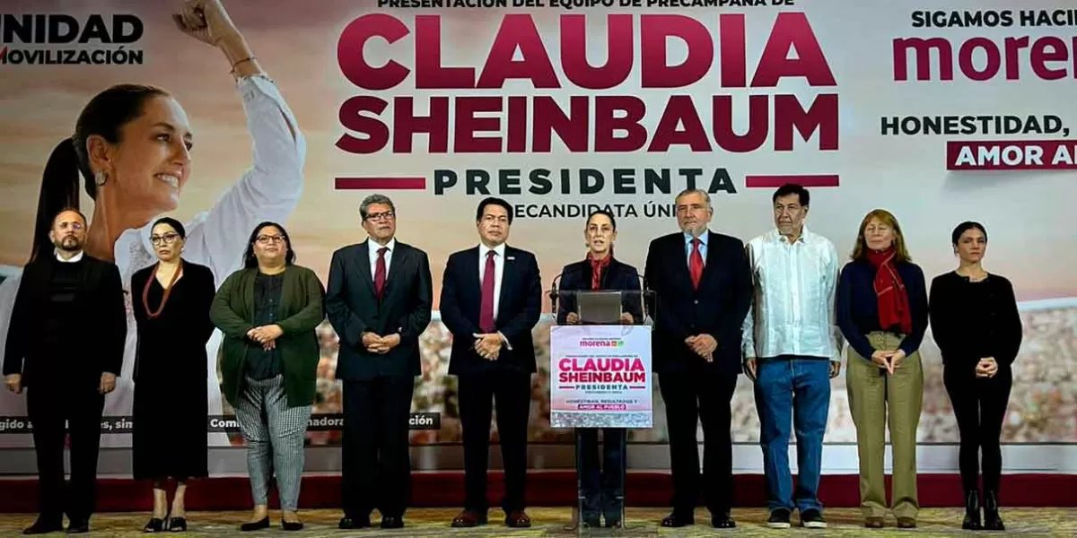 Claudia Sheinbaum presenta a su equipo de precampaña, destacan Adán Augusto, Tatiana Clouthier y Noroña