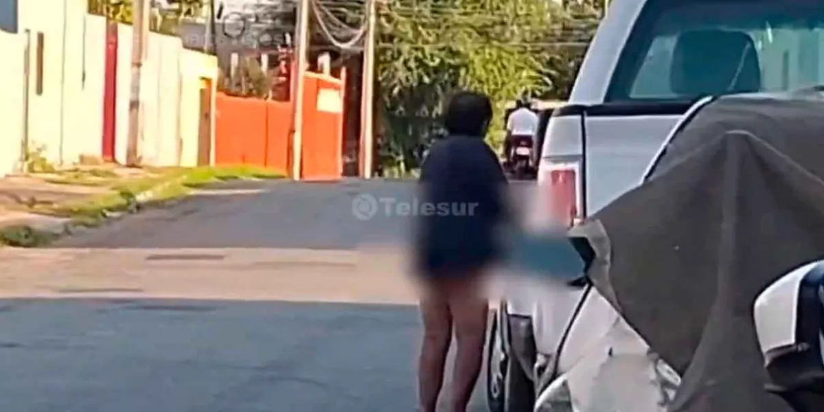 VIDEO. Sujeto es captado cuando desnudo se mostró ante adolescente en Mérida