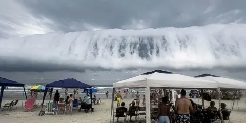 Nube rodante impacta en Brasil
