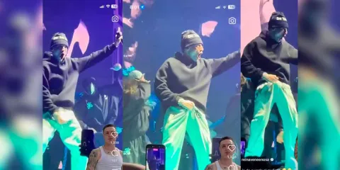 VIDEO. Peso Pluma se vuelve viral por atrevido movimiento en concierto de Chicago