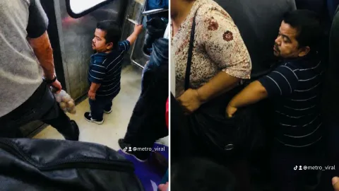 Captan en video a hombre de talla baja cometiendo presunto robo en el Metro de la CDMX