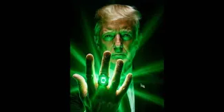 Trump se convierte en Linterna Verde con IA para frenar a migrantes