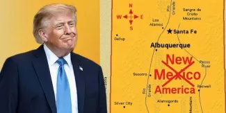 Trump tacha “México” y pone “Nueva América” en polémico mapa