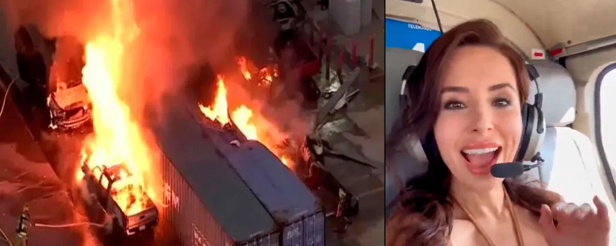  Helicóptero de NBC se desploma en Los Ángeles durante cobertura; hay tres muertos. VIDEO.