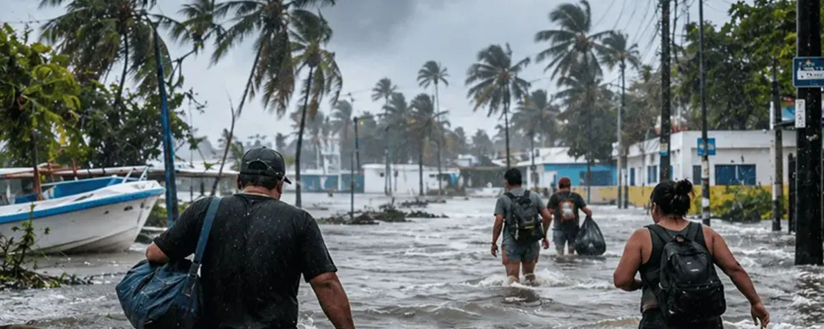 Huracán Simón deja un muerto, inundaciones y evacuaciones en el Pacífico mexicano