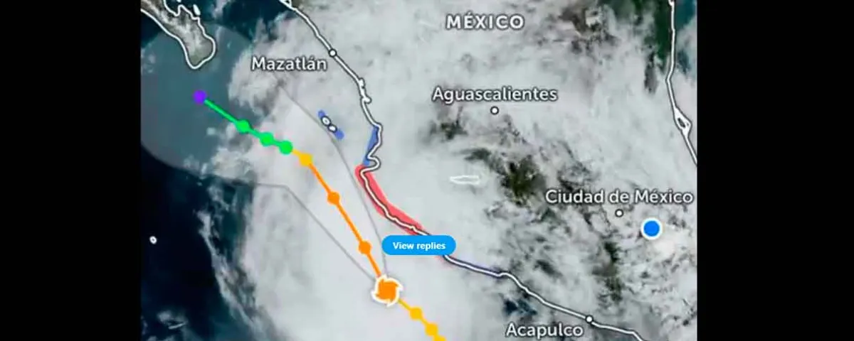 Huracán Trudy categoría 2 se acerca a Colima y Jalisco; alertan por lluvias