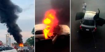 NARCOBLOQUEOS, incendio de autos y tiendas Oxxo en Guanajuato y Jalisco, tras el arresto de “El Doble R” operador del CJNG