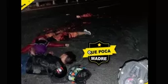 Bikers quedan “embarrados” en la autopista Pelón-Texcoco  