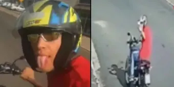 VIDEO. Jóven pierde la vida al grabase mientras conduce motocicleta